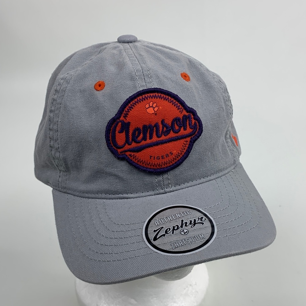 Zephyr Clemson Tigers Gray Orange Baseball Cap hat Masters Cotton New NWT OS